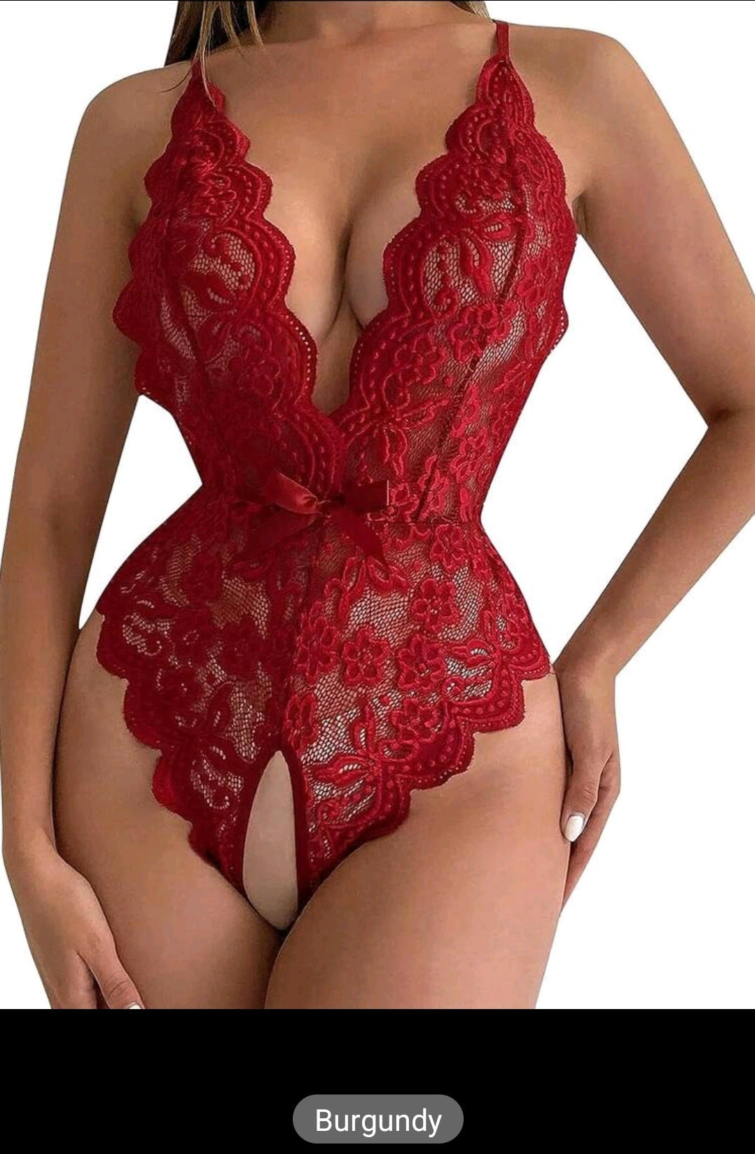 Burgundy lingerie