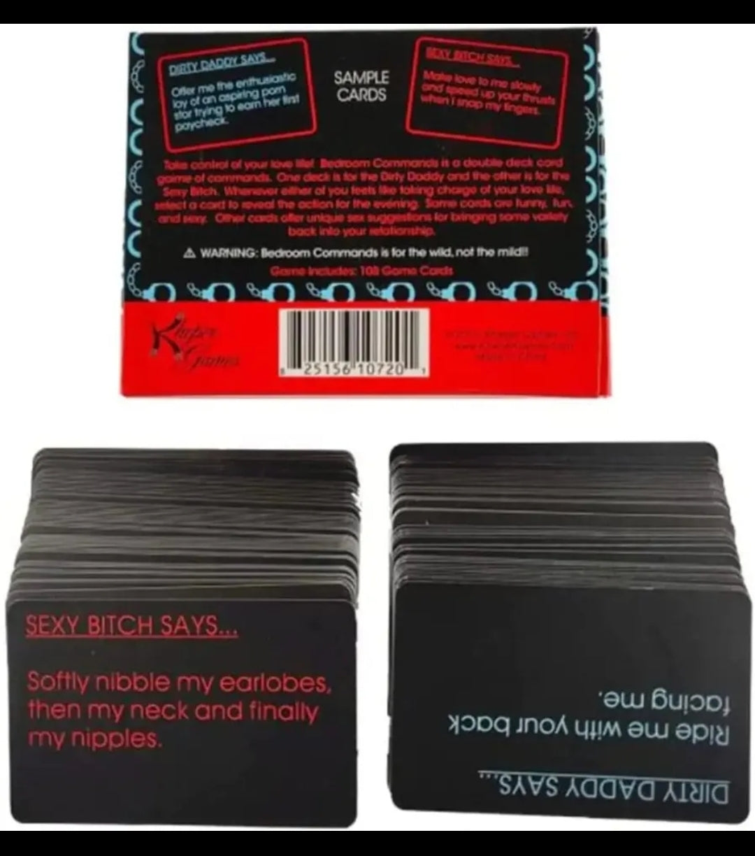 Bedroom Commands -Card game