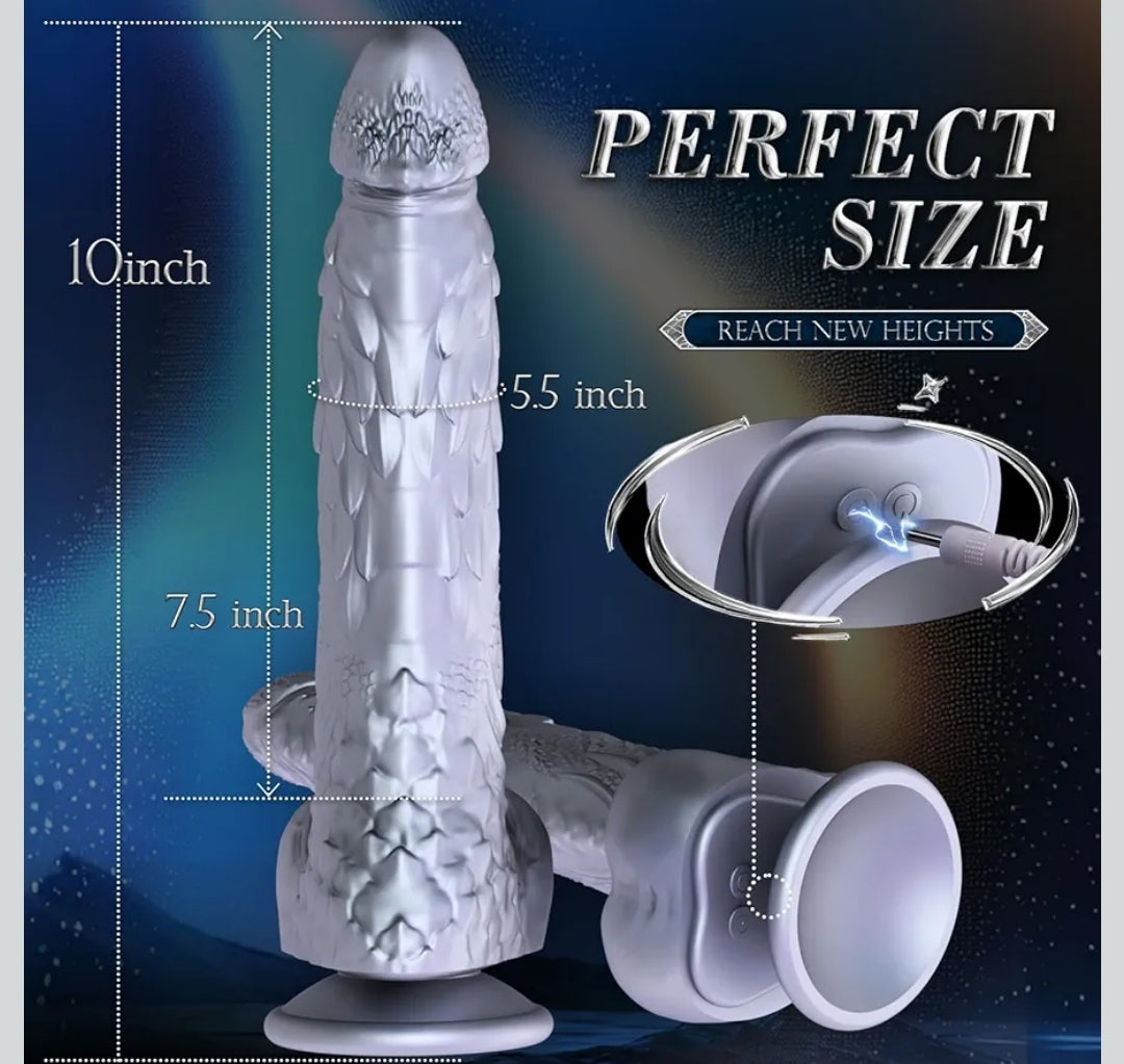 Silver Dagger dildo 10 inches