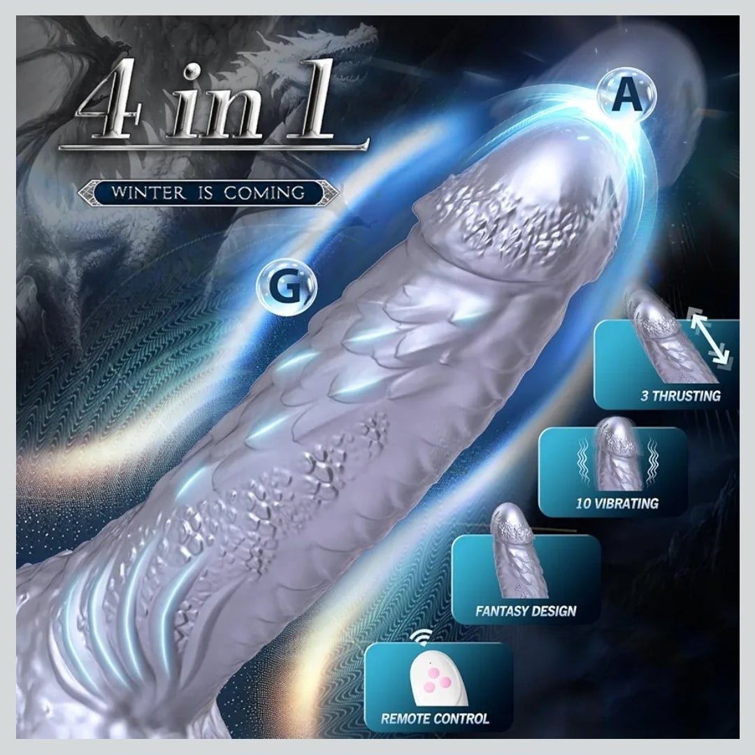 Silver Dagger dildo 10 inches
