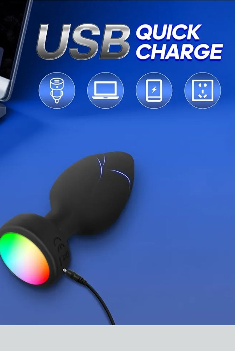 3 Piece light up anal plug set