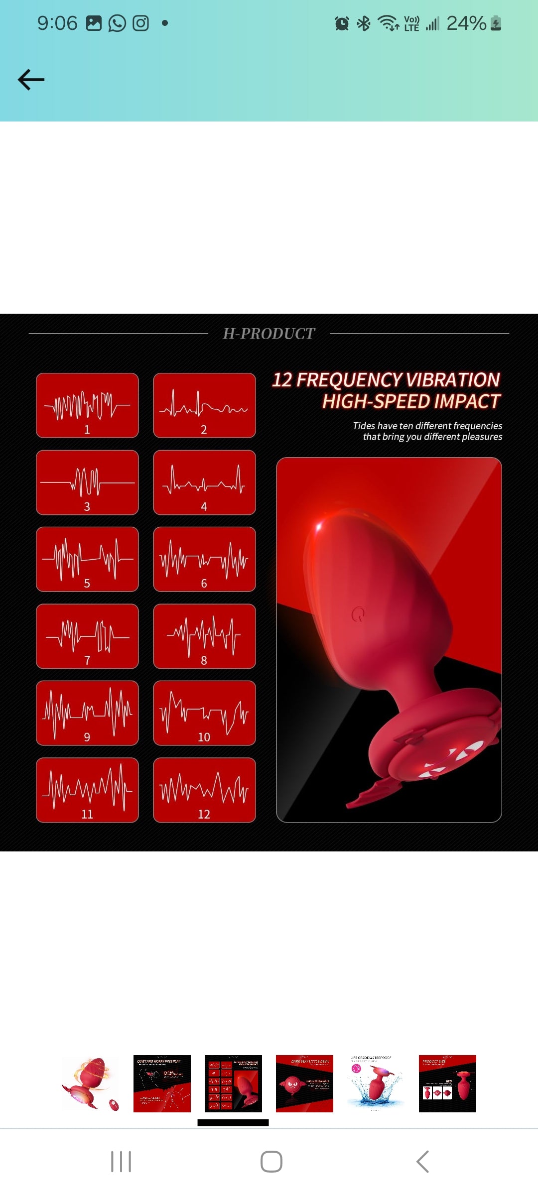 Red vibrating plug