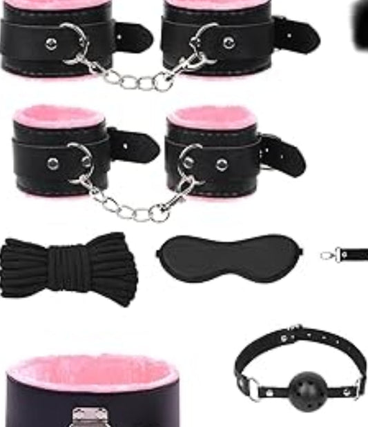 Sticks & Stones 7 pc Bondage Kit black or pink