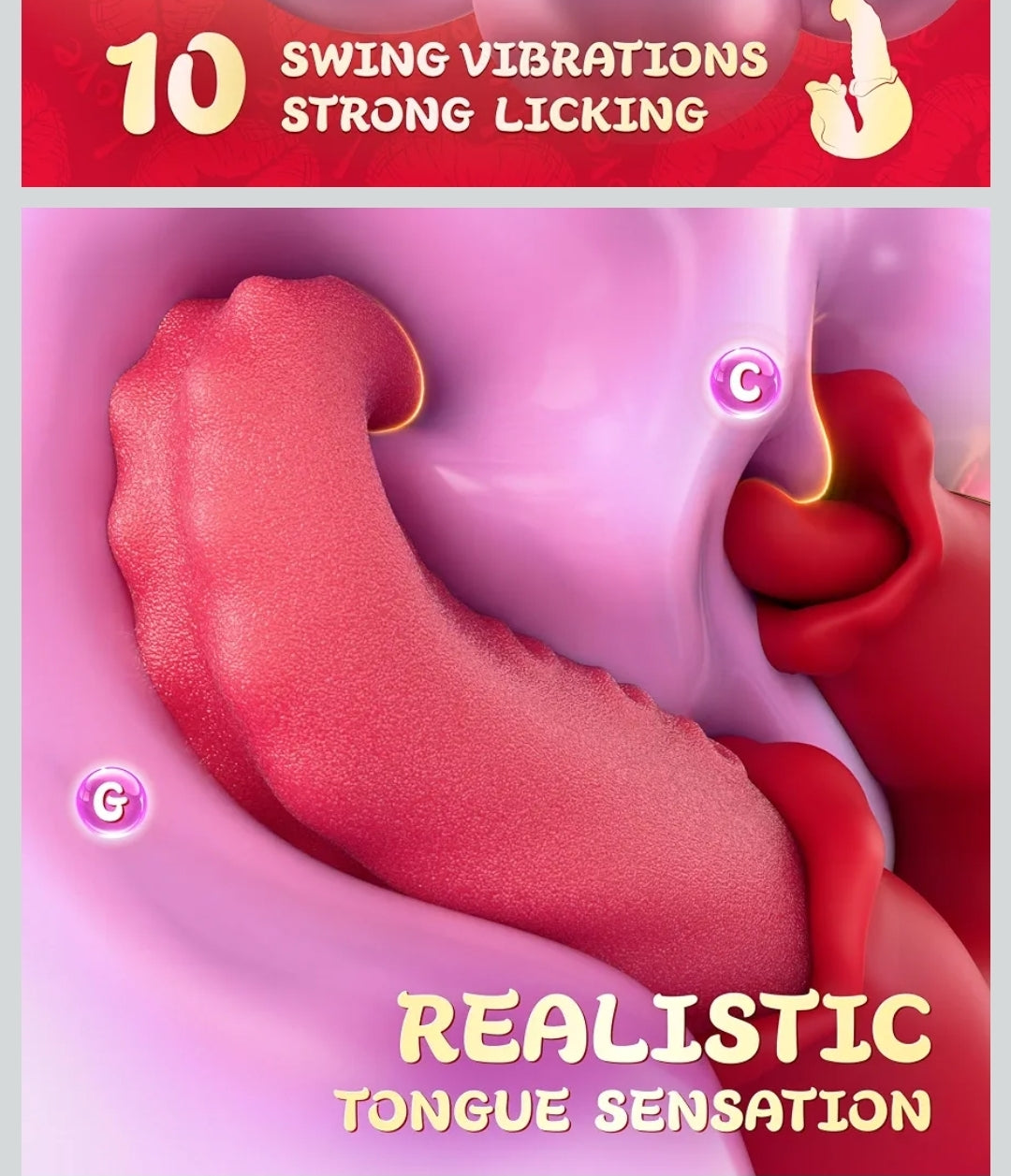 Tongue rose vibrator
