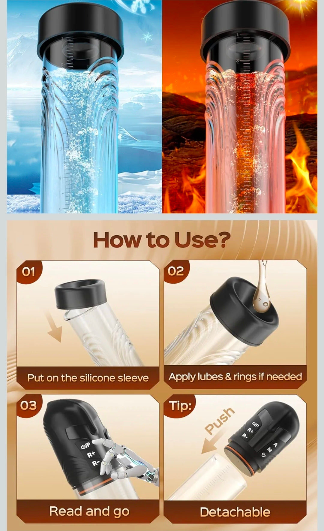 Penis pump rechargeable