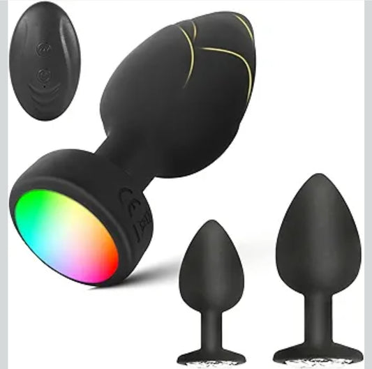 3 Piece light up anal plug set