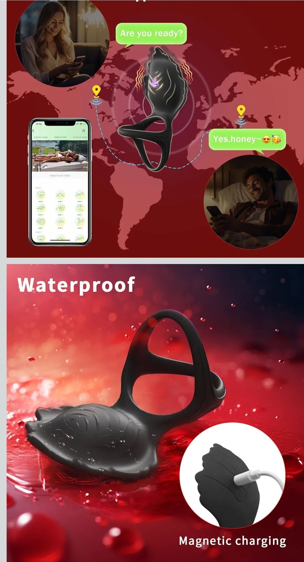 App controlled cockring.