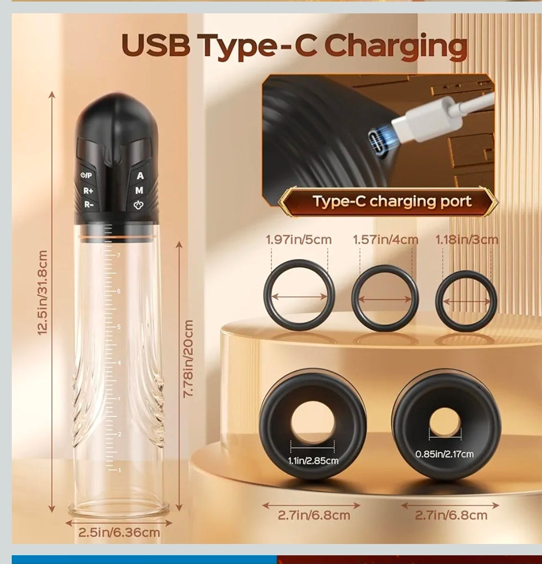 Penis pump rechargeable
