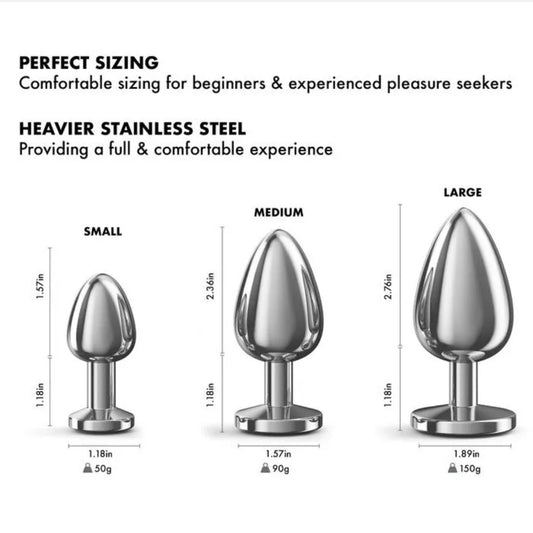 Stainless Jewel Butt Plug